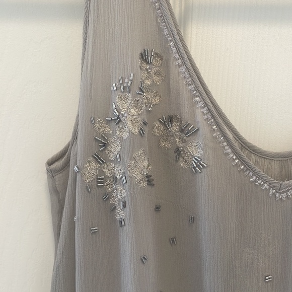 Twelfth Street by Cynthia Vincent Sheer Embroidered Sleeveless Tunic Dress - Picture 1 of 4